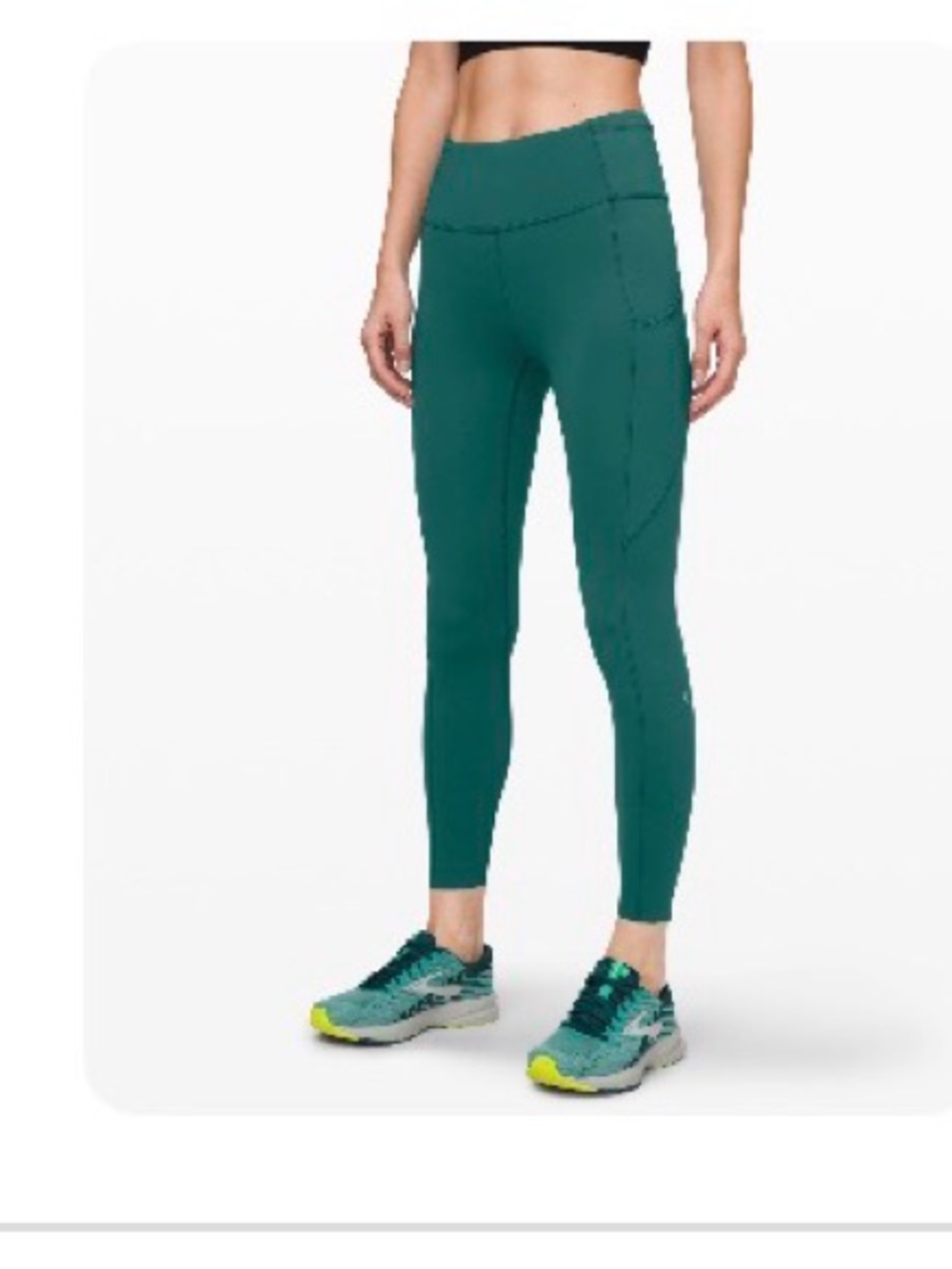 High Waist Teal Active Leggings